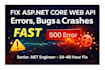 fix asp net core web API errors bugs and crashes fast