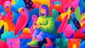draw colourful digital illustration