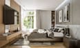 render 3d private apartment,front facade design, cgi exterior balcony,d5 lighten