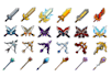 casual game icons and objects for mobile games