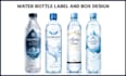 water bottle label, energy drink, sticker label and box packaging design