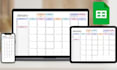 desgn editable excel spreadsheet, google sheets, KPI dashboard, invoice template