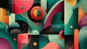 draw a digital abstract art illustration