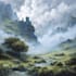create stunning fantasy landscape, background illustration