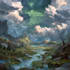 digitally paint fantasy landscape
