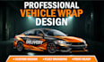 design professional vehicle wrap, car wrap printable, partial and fleet graphics
