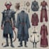 desing unique fantasy character sheets with prop and outfits