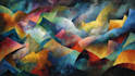 create modern abstract digital art paintings