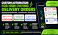 build automated doordash bot, instacart bot, spark driver bot, for orders