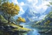 design fantasy background and landscape