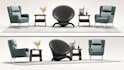 do modern chair and lounge rendering and imaging
