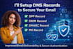 setup or fix dns, spf, dkim, dmarc and mx records