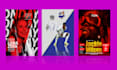 design clean and simple posters, flyers, banners, and social media posts