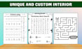 create kids activity book cover with custom interior for amazon KDP