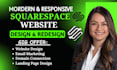 build squarespace website, redesign or develop squarespace, update squarespace