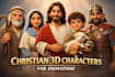 create consistent unique christian 3d character animation for bible stories