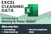 fix messy excel data, clean and format professionally
