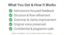 improve your college admissions essay or personal statement