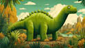 create design a dinosaur cartoon illustration art