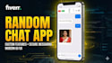 develop random video, audio and text chat app using flutter or react native