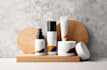 design minimalist cosmetic and supplement label packaging