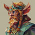 make a modern low poly, polygonal geometric illustration