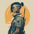 design anime character , cyberpunk character