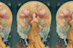 create illustrations in art nouveau style