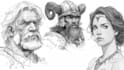 draw character design in sketch