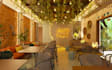 renew 3d bohemian restaurant,interior render,rustic cafe layout, furniture decor