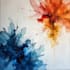 design abstract watercolor canvas wall art