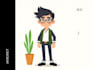 design cute flat characters and illustrations