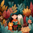 create cute children book illustrations with animals