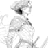 create elite dnd character line art