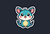 draw cute cartoon character logo design