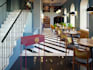 restyle 3d restaurant interior design, coffee shop, cgi staircase rendering