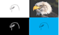 modern minimal animal mascot logo design
