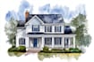 watercolor paint a house portrait