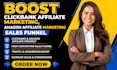 boost clickbank affiliate marketing, amazon affiliate marketing sales funnel