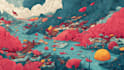 stunning illustration psychedelic, lifestyle, surrealism