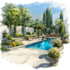 design landscape, backyard, garden, pool, deck and terrace