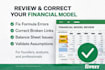 audit, review and fix errors in your financial model