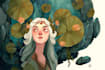 make a fantasy illustration in a definite style