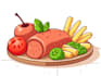 food illustration, cartoon, food vector, menu design, vector
