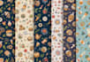 design custom seamless food wrapping paper patterns