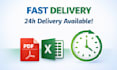 convert PDF to excel manually with high accuracy