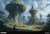 design 2d game concept art background and environment
