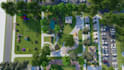 redesign 3d architectural master plan, community park rendering, bird eye view