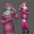 stylized female character illustration