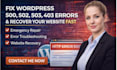 fix 500, 502, 503, 403 errors and recovery wordpress website